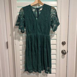 Altar'd State Green Floral Dress